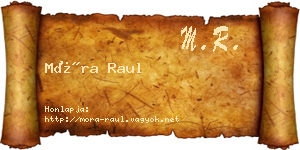Móra Raul névjegykártya